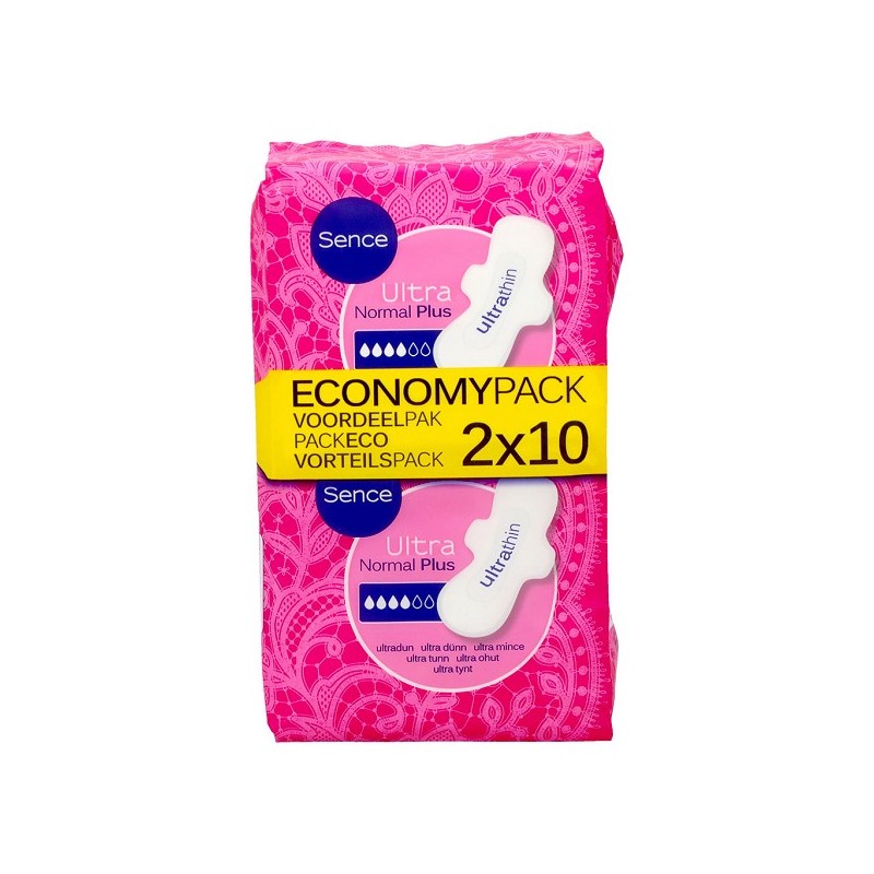 Sence Serviette hygiénique Ultra Normal plus 2x10pcs pack économique