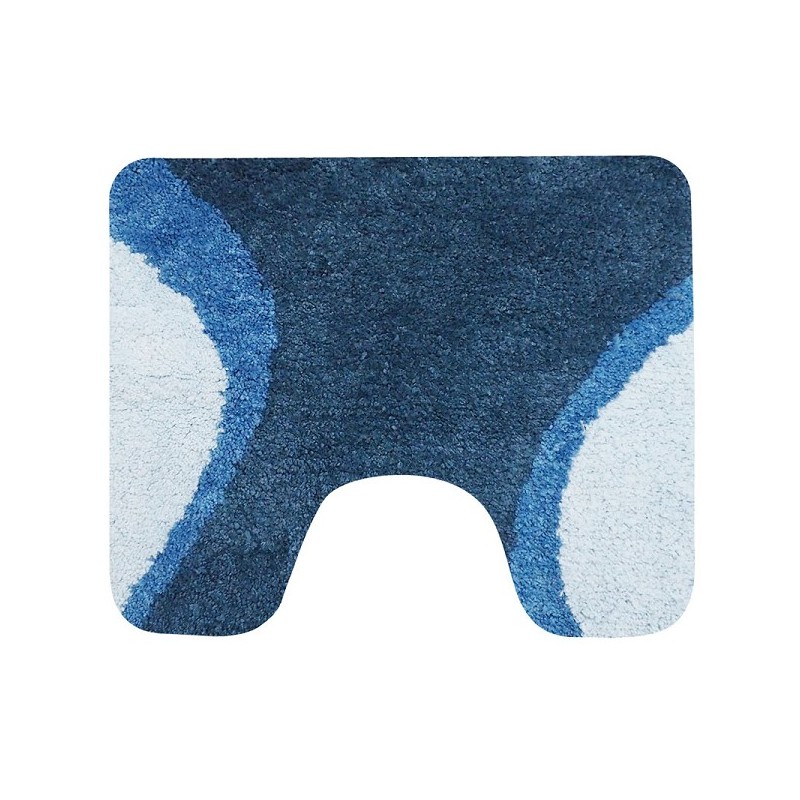 Metz Tapis de toilette 60x50cm bleu
