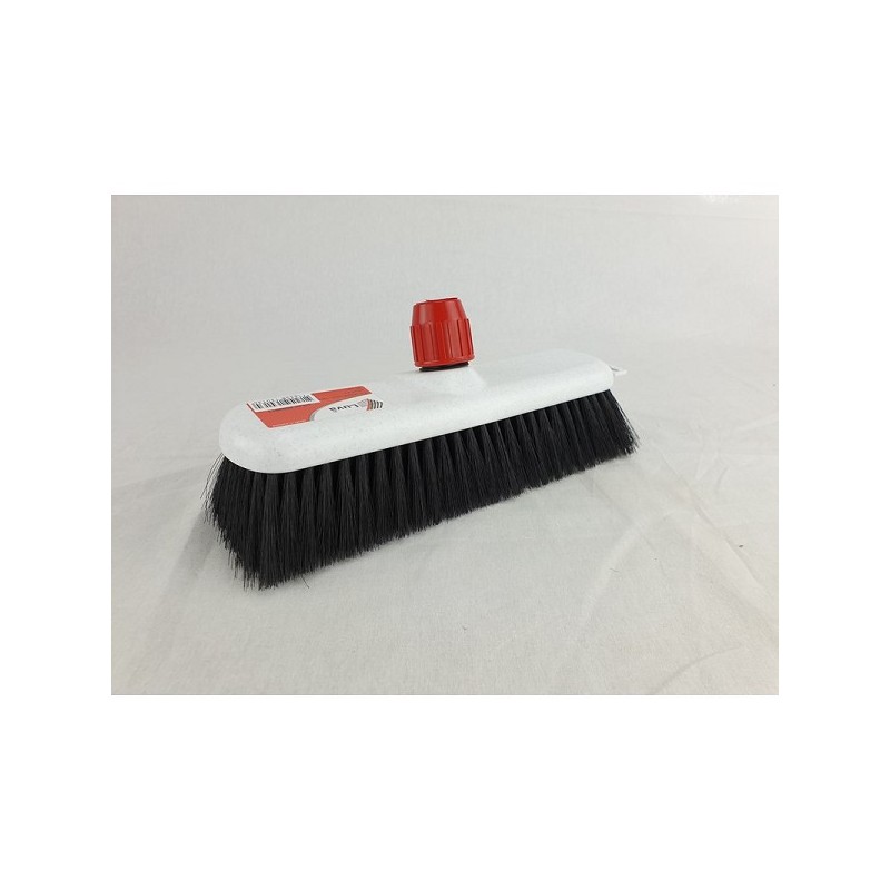 Balai de chambre en plastique fibre synthétique noir avec support manche 30cm