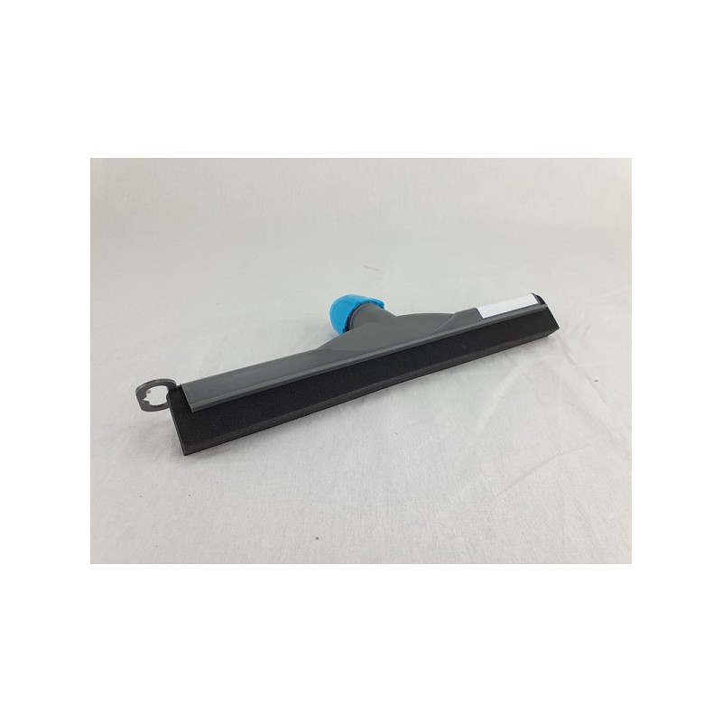 Vloertrekker kunststof met steelhouder 45cm grijs/turquoise