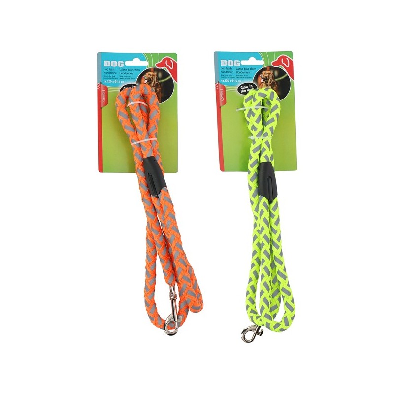 Laisse pour chien qui brille dans le noir 120x1,5cm