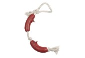 Jouet pour chien 2x saucisse sur corde