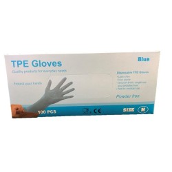 Gants jetables TPE sans latex 100 pièces taille S bleu