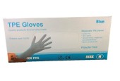 Gants jetables TPE sans latex 100 pièces taille S bleu