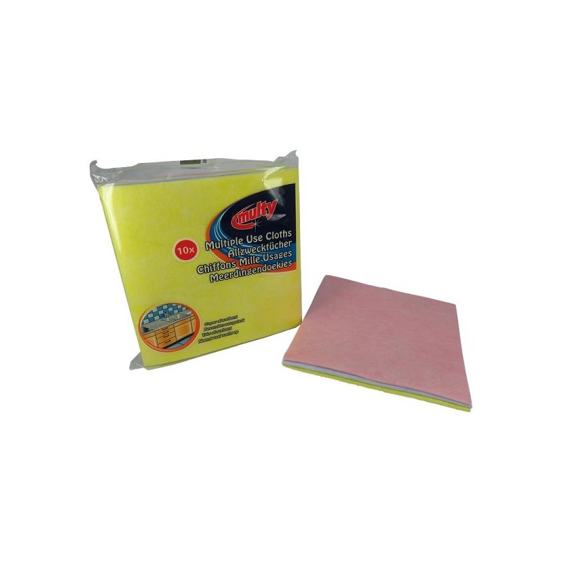 Multy Meerdingendoekjes viscose pak a 10 stuks 38x38cm