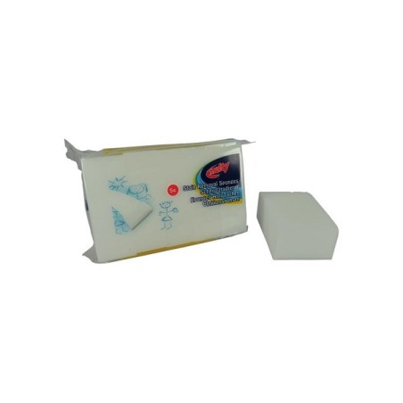 Multy Vlekkensponsen pak a 5 stuks 3x9,5x6cm wit