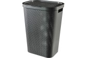 Curver Infinity Dots wasbox recycled 60 liter antraciet 44x35x60cm
