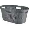 Curver Infinity Dots wasmand recycled 40 liter antraciet 59x39x26cm