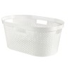Curver Infinity Dots panier à linge recyclé 40 litres blanc 59x39x26cm