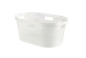 Curver Infinity Dots panier à linge recyclé 40 litres blanc 59x39x26cm
