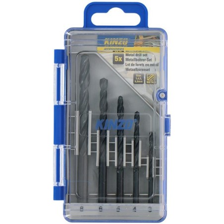 Kinzo Jeu de forets à métaux 5 pièces (3-8 mm)