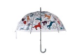 Esschert Design Parapluie transparent Il pleut des chats et des chiens Ø83cm
