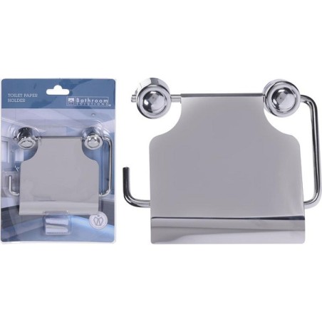 Porte-rouleau papier toilette en inox avec rabat