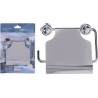 Porte-rouleau papier toilette en inox avec rabat
