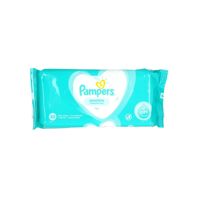 Pampers Lingettes bébé 52 pièces Sensitive