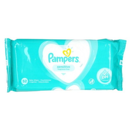 Pampers Lingettes bébé 52 pièces Sensitive