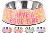 Hondenvoerbak metaal verkrijgbaar in 4 verschillende prints en teksten