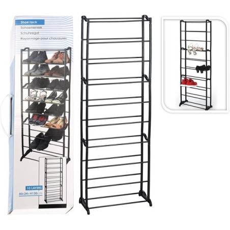 Schoenenrek 10-laags 50x24x130cm