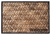 Paillasson Prestige Welcome imprimé osier Polyamide 50x75cm