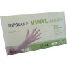 Gants en vinyle non poudrés taille L Carton de 100 pièces