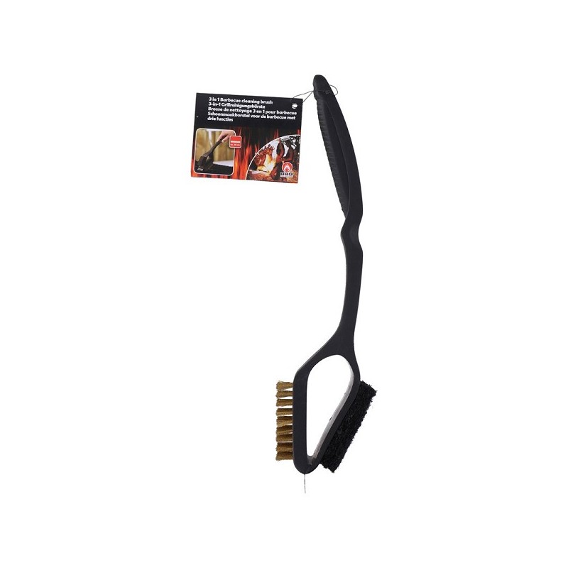 Brosse de nettoyage pour barbecue 3 en 1 45 cm