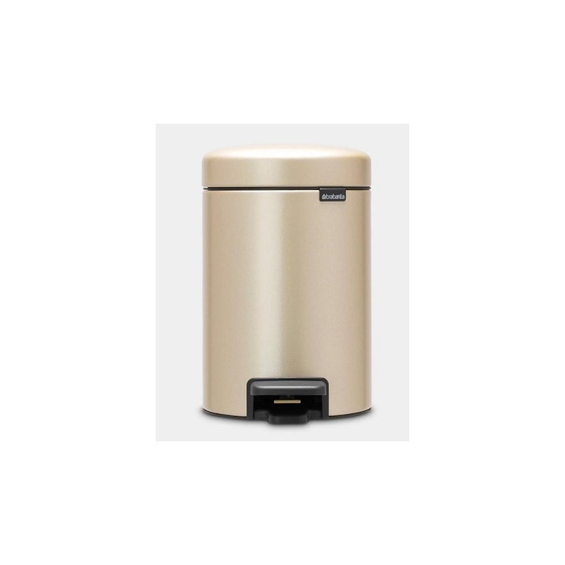 Brabantia Poubelle à pédale Newicon 3L Or métallique