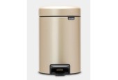 Brabantia Poubelle à pédale Newicon 3L Or métallique