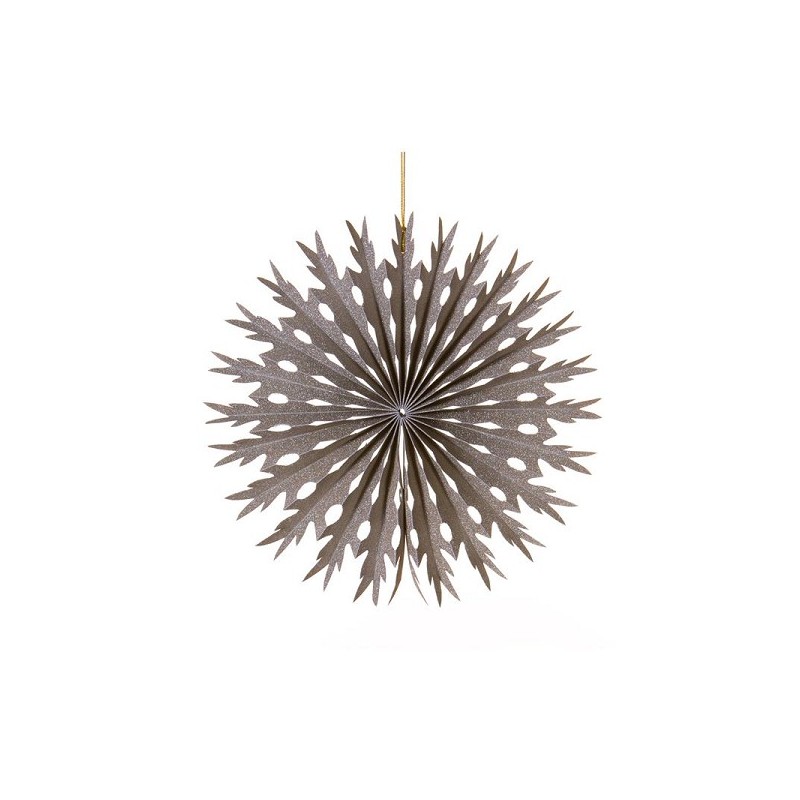 Décoration à suspendre flocon de neige Ø 20cm gris