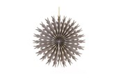 Hangdecoratie sneewvlok Ø 20cm grijs