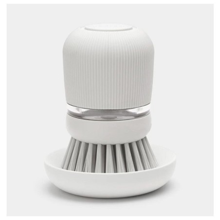 Brabantia brosse à vaisselle côté évier avec réservoir à savon gris clair