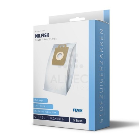 Fevik Sacs d'aspirateur Nilfisk Power/Select Series 3-D paquet de 5 pièces