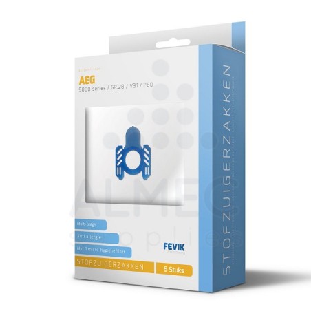 Fevik Sacs d'aspirateur AEG gr.28 série 5000 pack de 5 pièces