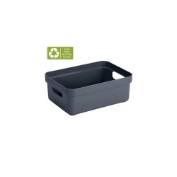 Sunware Sigma Home Boîte de rangement 9L bleu foncé gris 35,2 x 25,3 x 12,2 cm