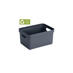 Sunware Sigma Home Boîte de rangement 13L bleu foncé gris 35,2 x 25,3 x 18,3 cm