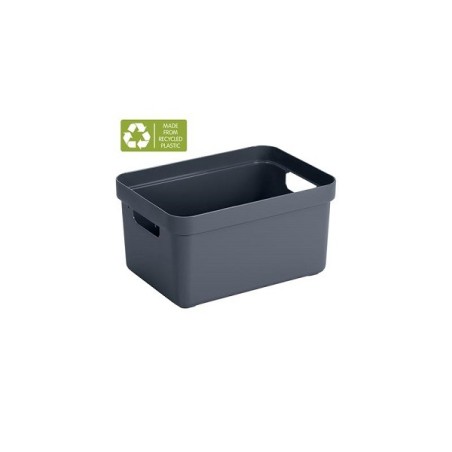 Sunware Sigma Home Boîte de rangement 13L bleu foncé gris 35,2 x 25,3 x 18,3 cm