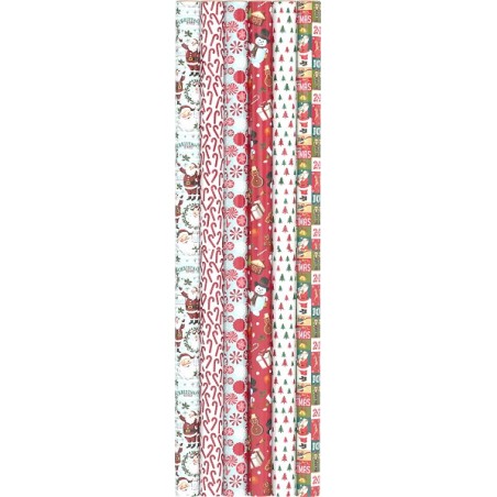 Cadeaupapier kerst rol 200x70cm