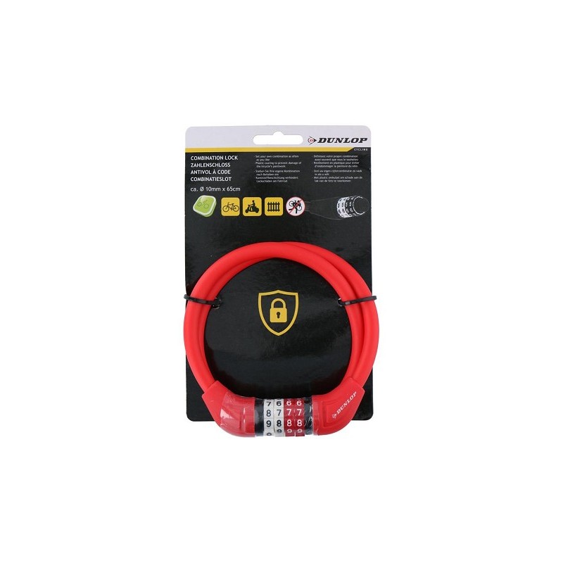 Cadenas à combinaison Dunlop 10x65cm
