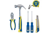 Kinzo Gereedschapsset 6-delig set bestaat uit hamer, meetlint, tang, hobby mes en 2 schroevendraaiers