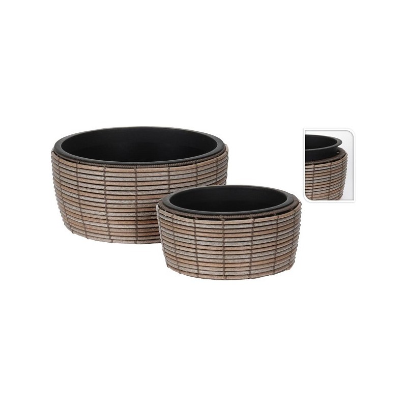 Bloempotset 2-delig Ø44 en Ø36cm