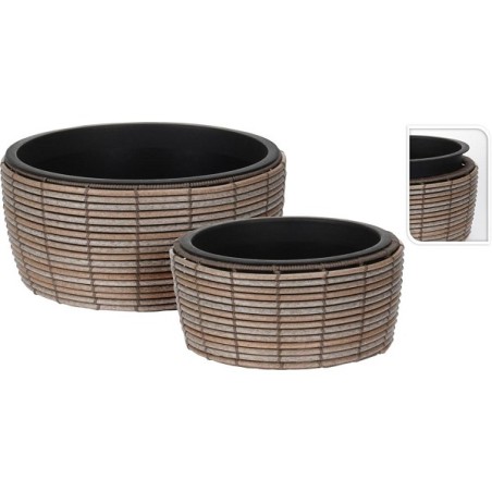 Bloempotset 2-delig Ø44 en Ø36cm