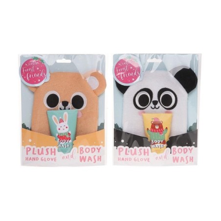 Coffret cadeau de bain avec gant de toilette en peluche