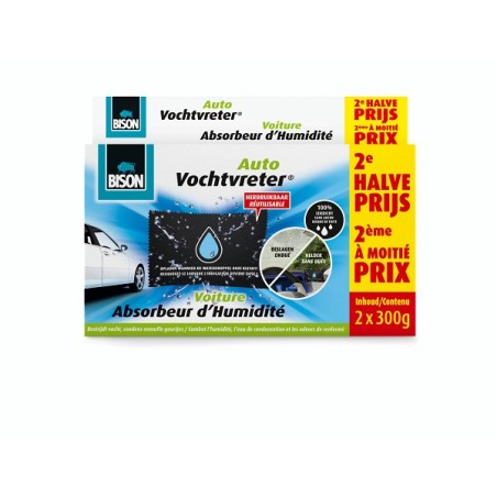 Bison Auto vochtvreter herbruikbaar 2 x 300gram