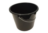 Seau ménager 5L noir avec anse en acier