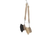 Sorbo Brosse à vaisselle en bois crin de cheval et nylon lot de 2 pièces