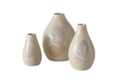 Boltze Home Vaas Stona aardewerk 3-delige set h8/11/12cm