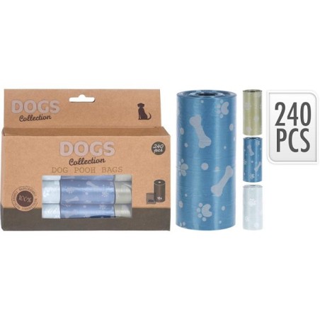 Sacs à crottes de chien lot de 12 rouleaux - 240 pcs