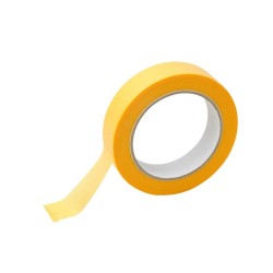 Everglue papier ruban de masquage papier de riz jaune 50mtrx25mm pack de 3 rouleaux