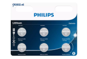 Pile Philips Lithium CR2032 3V 6 pièces sur carte