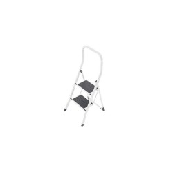 Hailo K45 Keukentrap 2-treeds met hoge beugel wit