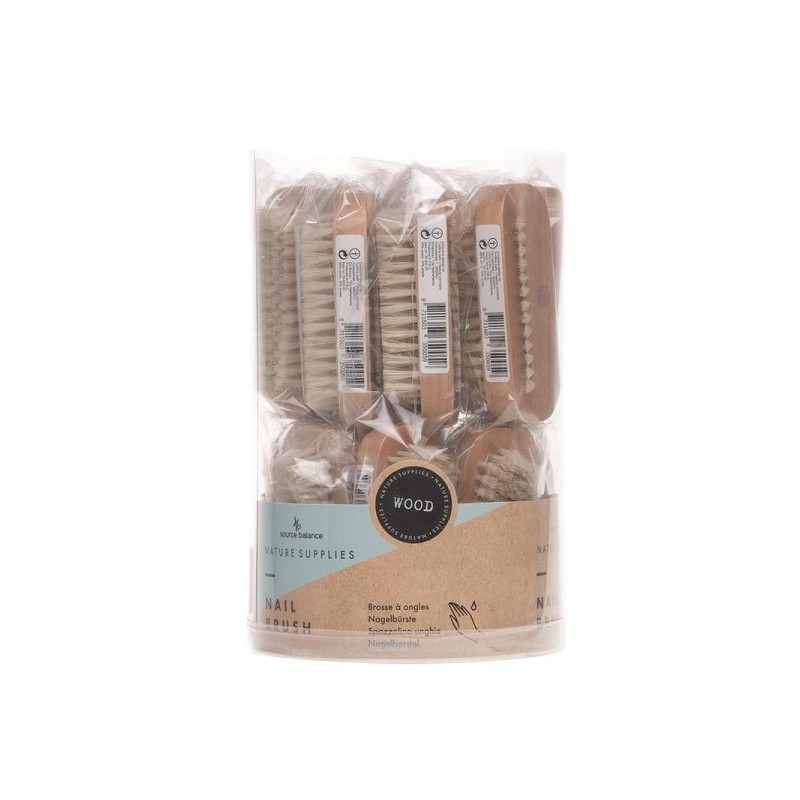 Brosse à ongles en bois double